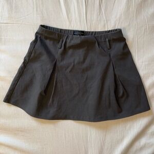White Fox Preppy Grey Pleated Mini Skirt Women's Size XS